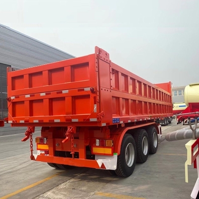 90 W mm*13 Épaisseur mm*10 couches Précipitation à feuille de printemps End Dump Trailer pour le transport du charbon de 60 tonnes