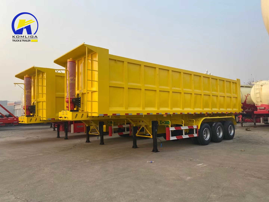 Semi-remorque à décharge de 50 tonnes avec base de roue 7000-8000 mm et certification GCC