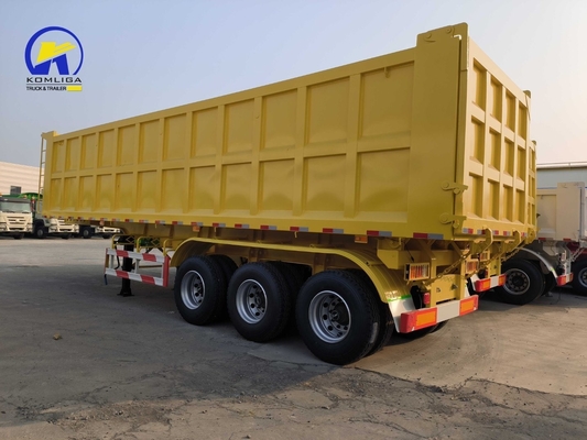 Semi-remorque à décharge de 50 tonnes avec base de roue 7000-8000 mm et certification GCC