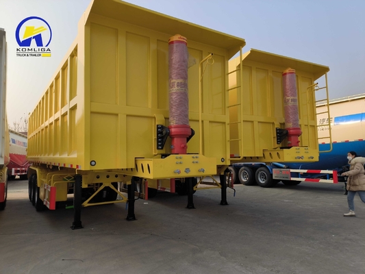 Semi-remorque à décharge de 50 tonnes avec base de roue 7000-8000 mm et certification GCC