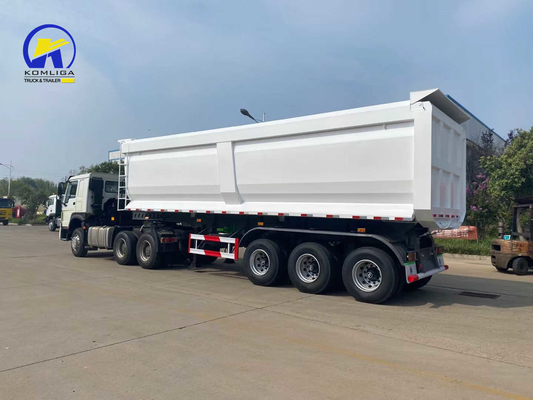 9.00-22.5/8.00-20/8.5-20China Rim Heavy Dump Semi Trailer avec dispositif de levage avant