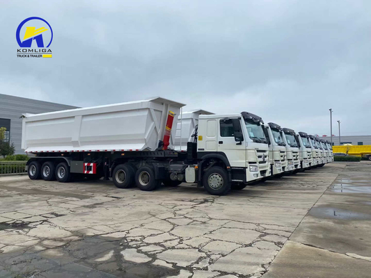 9.00-22.5/8.00-20/8.5-20China Rim Heavy Dump Semi Trailer avec dispositif de levage avant