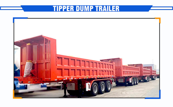 Trailers à décharge à bascule de 30 à 80 tonnes avec certification CE et systèmes de suspension de type bras croisé