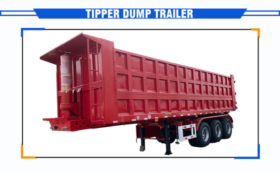Trailers à décharge à bascule de 30 à 80 tonnes avec certification CE et systèmes de suspension de type bras croisé