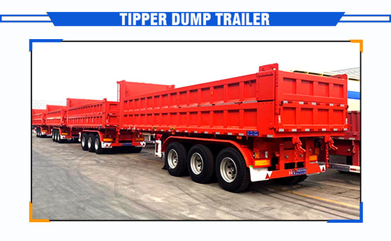 Trailers à décharge à bascule de 30 à 80 tonnes avec certification CE et systèmes de suspension de type bras croisé