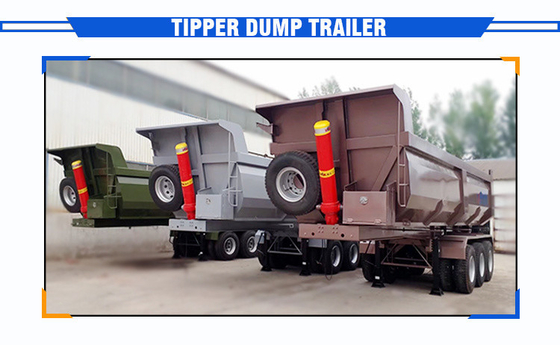 Trailers à décharge à bascule de 30 à 80 tonnes avec certification CE et systèmes de suspension de type bras croisé