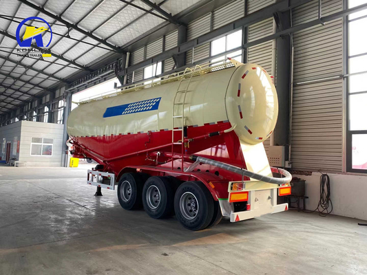 7000-8000 mm Base de roue en forme de V 3 essieux remorque de ciment en vrac sec pour le transport de ciment