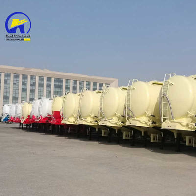 2 pièces ABS optionnel 3 essieux Ciment en vrac Tanker Semi-remorque avec porte- pneus de rechange