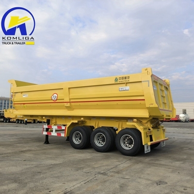 3 essieux 30m3/Cbm 50t tracteur déverrouilleur déverrouilleur déverrouilleur semi-remorque pour chantier