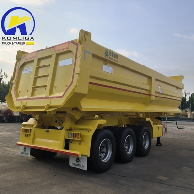 3 essieux 30m3/Cbm 50t tracteur déverrouilleur déverrouilleur déverrouilleur semi-remorque pour chantier