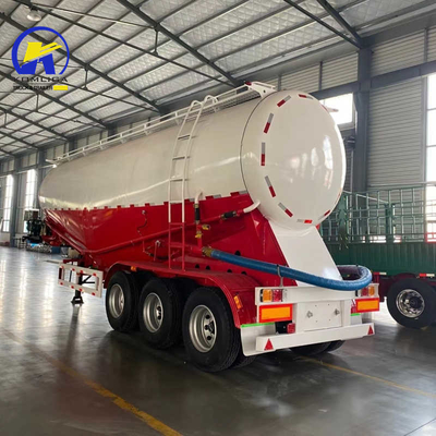3/4 essieux poudre sèche en vrac ciment matériau citerne semi-camion remorque avec moteur diesel