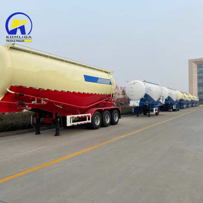 3 essieux 45cbm 45000 litres en vrac poudre de ciment réservoir camion semi-remorque à grande capacité