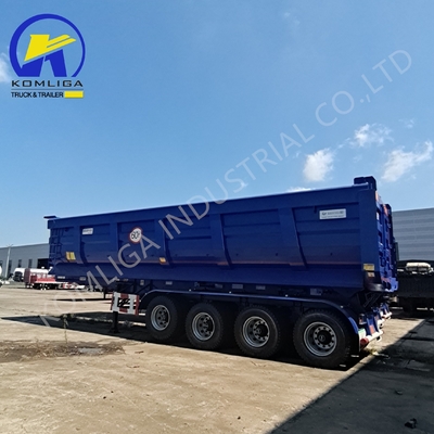 Demande personnalisée 3 essieux arrière camion hydraulique à décharge à bascule semi-remorque pour la Russie