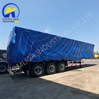 Demande personnalisée 3 essieux arrière camion hydraulique à décharge à bascule semi-remorque pour la Russie
