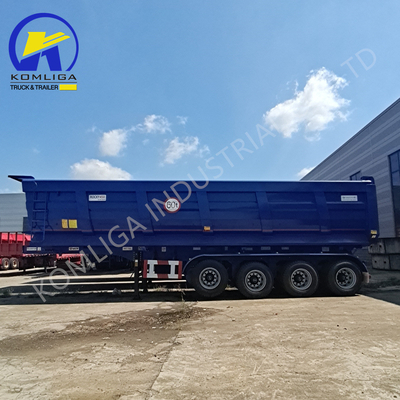 Demande personnalisée 3 essieux arrière camion hydraulique à décharge à bascule semi-remorque pour la Russie