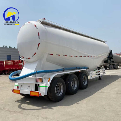 3 essieux 50 tonnes 40cbm Silo Ciment sec en vrac Cisterne de poudre de ciment Semi-remorques vers la Russie/Kazakhstan
