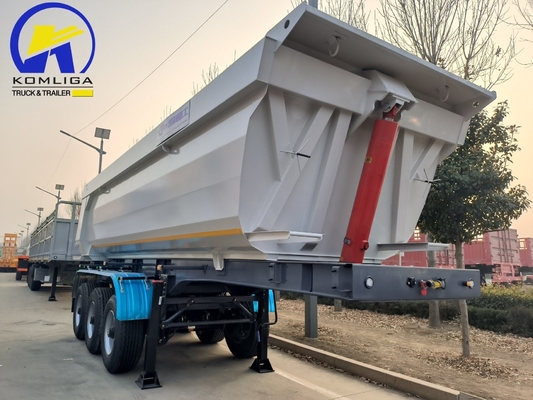 Trailers à décharge à trois axes, trailers à décharge, semi-trailers à décharge pour matériaux de construction