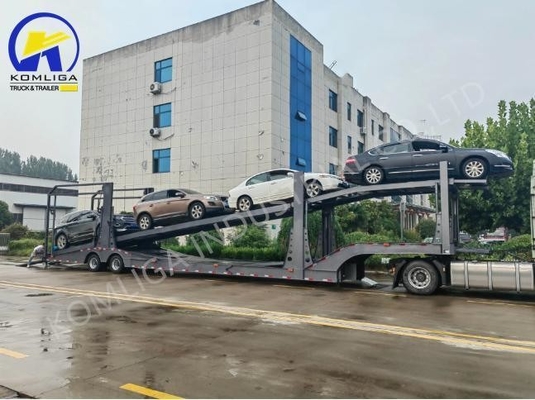 Capacité de chargement 80T Certifié GCC Transporteur de voiture Semi-remorque pour le transport en Ouzbékistan